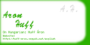 aron huff business card