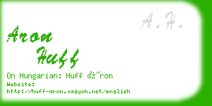 aron huff business card